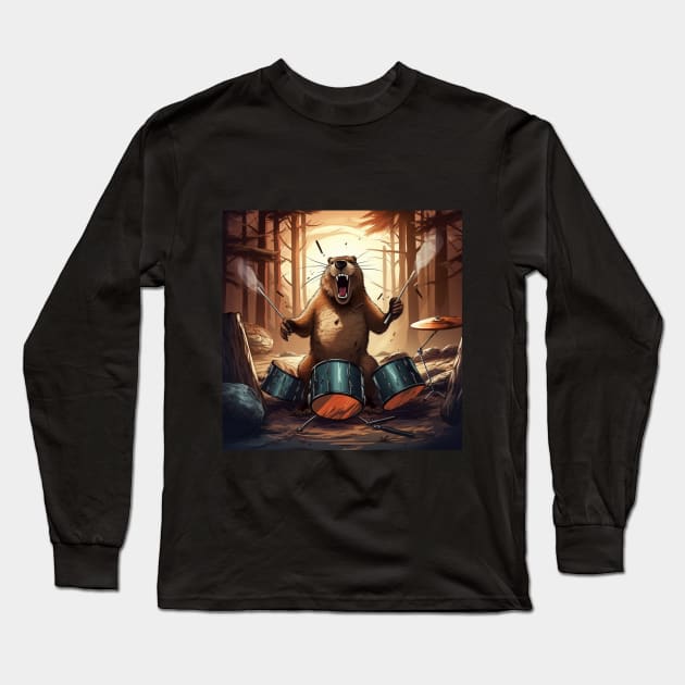 marmot Long Sleeve T-Shirt by FehuMarcinArt